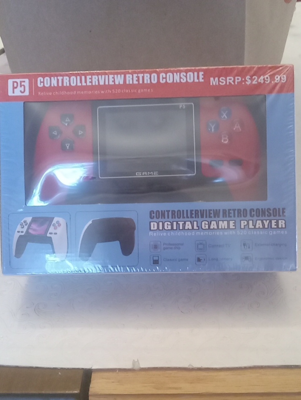 "P5 Controllerview Retro Handheld Gaming Console," Portable Digital Player, NIB